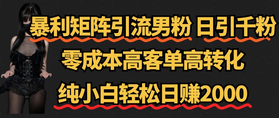 暴利矩阵引流男粉（日引千粉），零成本高客单高转化，纯小白轻松日赚2000+-北京金博维修中心